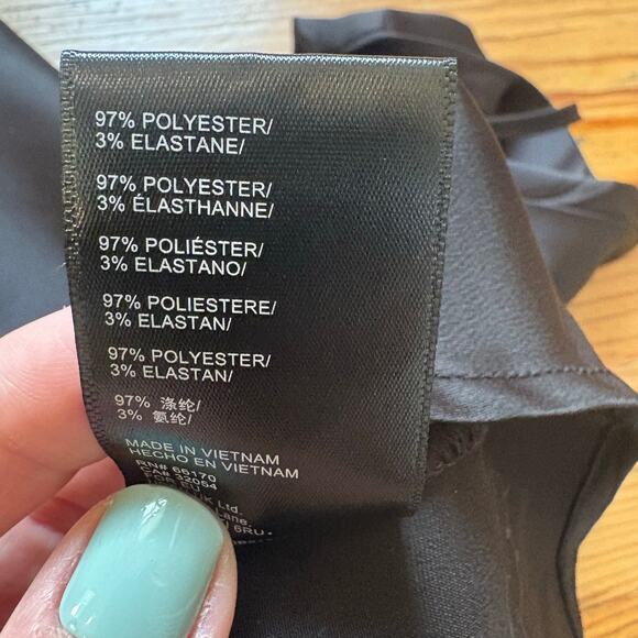 Shein black drape neckline adjustable strap slip dress SIZE L - Picture 4 of 6